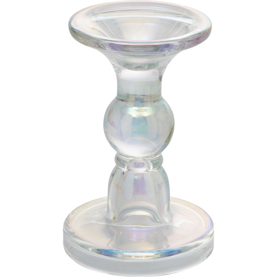 MagicHome Christmas candle stand, glass, 8.5x14 cm MagicHome Christmas candle stand, glass, 8.5x14 cm