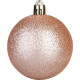 MagicHome Christmas balls, 12 pcs, rose gold, for the Christmas tree, 6 cm