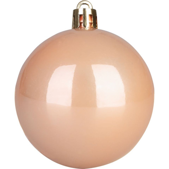MagicHome Christmas balls, 12 pcs, rose gold, for the Christmas tree, 6 cm