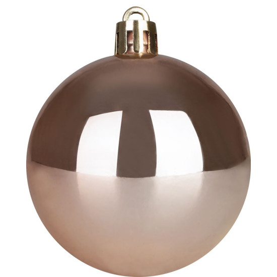 MagicHome Christmas balls, 12 pcs, rose gold, for the Christmas tree, 6 cm
