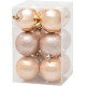MagicHome Christmas balls, 12 pcs, rose gold, for the Christmas tree, 6 cm