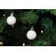 MagicHome jõulupallid, 24 tk, komplekt, valge, jõulupuule, 3 cm