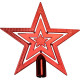 MagicHome Christmas decoration, 1 pc, 20 cm, star, red, for the Christmas tree MagicHome Christmas decoration, 1 pc, 20 cm, star, red, for the Christmas tree
