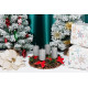 Рождественская свеча MagicHome, 4,8x8 см, цилиндрическая, упаковка 4 шт., серебряная, с блестками, Адвент