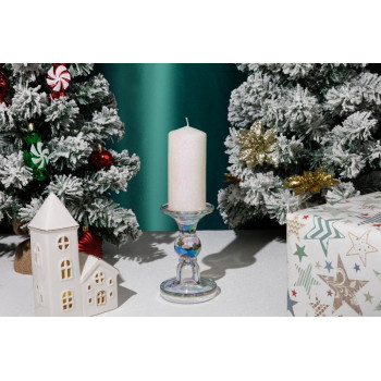 Küünal MagicHome Christmas, 5.5x12 cm, silindriline, valge, sädelusega Küünal MagicHome Christmas, 5.5x12 cm, silindriline, valge, sädelusega