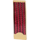 MagicHome Christmas candle, 25 cm, pack. 4 pcs., red, spiral, twisted