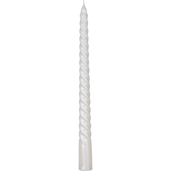 MagicHome Christmas candle, 25 cm, pack. 4 pcs., white, spiral, twisted