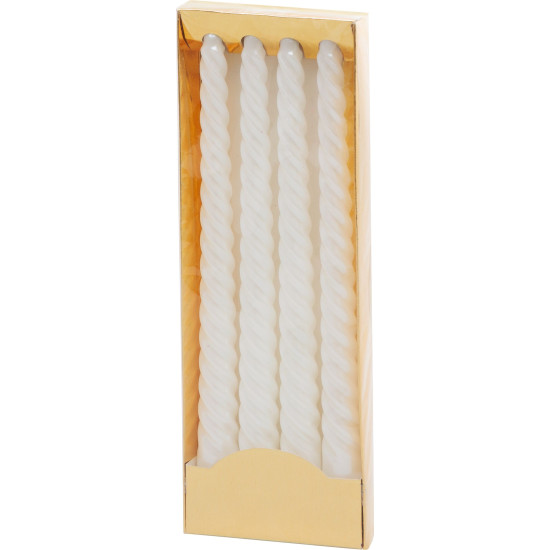 Küünal MagicHome Christmas, 25 cm, pakk. 4 tk, valge, spiraalne, kuiv