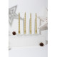 MagicHome Christmas candle, 25 cm, pack. 4 pcs., golden, spiral, twisted MagicHome Christmas candle, 25 cm, pack. 4 pcs., golden, spiral, twisted