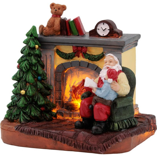 Dekoratsioon MagicHome Christmas, jõuluvana lapsega kamina ääres, LED, interjöör, 10.5x8x9 cm, müügikast 12 tk Dekoratsioon MagicHome Christmas, jõuluvana lapsega kamina ääres, LED, interjöör, 10.5x8x9 cm, müügikast 12 tk