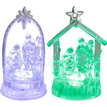 Decoration MagicHome Christmas, Nativity scene, changing colors, LED, acrylic, Sellbox 12 pcs