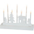 MagicHome Christmas candlestick, 8 LED warm white, 2xAA, MDF, interior, 24x5.5x18 cm
