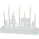 MagicHome Christmas candlestick, 8 LED warm white, 2xAA, MDF, interior, 24x5.5x18 cm MagicHome Christmas candlestick, 8 LED warm white, 2xAA, MDF, interior, 24x5.5x18 cm