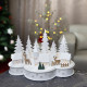 Новогоднее украшение MagicHome, Деревня с оленями, 10 светодиодов теплого белого цвета, 2xAA, МДФ, 30x14x19,5 см