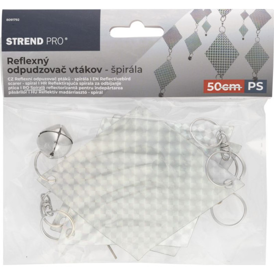 Bird scarer Strend Pro, spiral, reflective, with bell, 50 cm Bird scarer Strend Pro, spiral, reflective, with bell, 50 cm