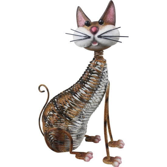 MagicHome Mecco decoration, Cat, sheet metal, 30.5x16x40.5 cm