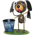 MagicHome Mecco decoration, Dog with a hoe, sheet metal, 27x16x29 cm