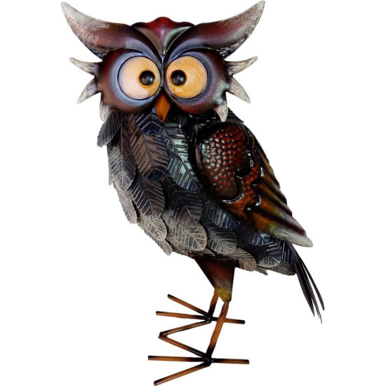MagicHome Mecco decoration, Owl, sheet metal, 23x15x40.5 cm