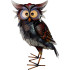 MagicHome Mecco decoration, Owl, sheet metal, 23x15x40.5 cm