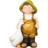 Decoration Magichome, boy with punch in brown clothing, ceramics, 6,5x12,5x19 cm