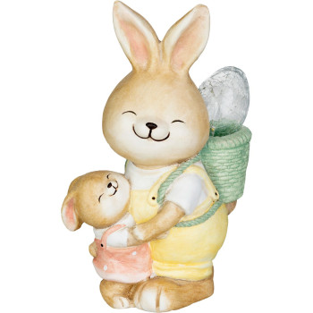 MagicHome decoration, Bunny with baby and egg, ceramic, 17.8x25.5x39 cm