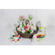 Magichome decoration, bunny with eggs on eggs, ceramics, 15x15x11,7 cm