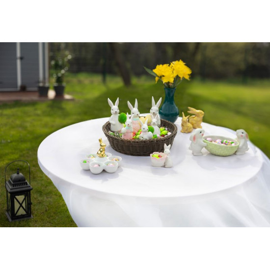 Magichome decoration, bunny with eggs on eggs, ceramics, 15x15x11,7 cm