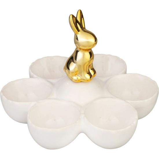 Magichome decoration, bunny with eggs on eggs, ceramics, 15x15x11,7 cm