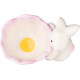 Decoration Magic Home, Bunny with egg bowl, pink, Easter, 7x9x8 cm Decoration Magic Home, Bunny with egg bowl, pink, Easter, 7x9x8 cm