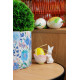 Decoration Magic Home, Bunny with egg bowl, pink, Easter, 7x9x8 cm Decoration Magic Home, Bunny with egg bowl, pink, Easter, 7x9x8 cm