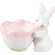 Decoration Magic Home, Bunny with egg bowl, pink, Easter, 7x9x8 cm Decoration Magic Home, Bunny with egg bowl, pink, Easter, 7x9x8 cm