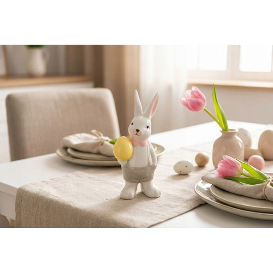 Decoration Magic Home, Bunny with egg, Easter, 6.3x6.5x14.9 cm