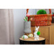 Украшение Magic Home, Doe с пасхальным яйцом,  5,3x8x17,3 см