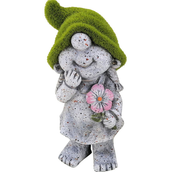 Decoration MagicHome, Girl with green hat, ceramics, 9.5x6.5x17.8 cm