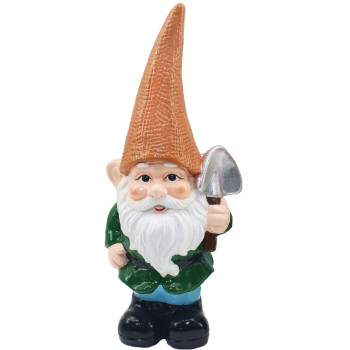 Magic Home decoration, dwarf with orange hat, ceramics, 12,5x8,5x28 cm