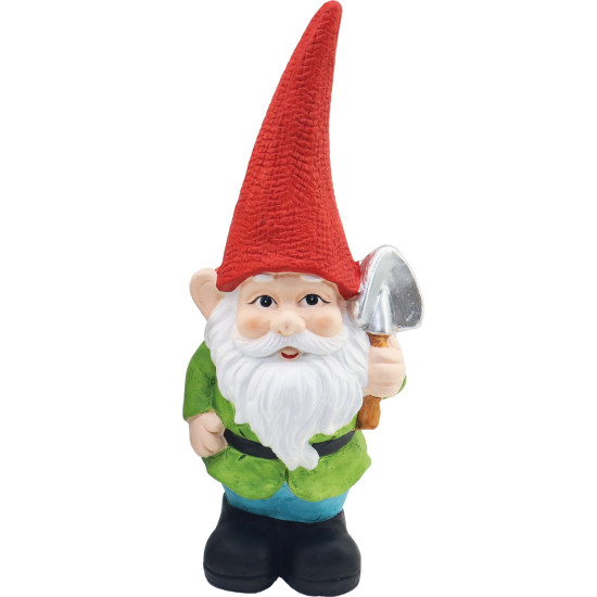Украшение Magic Home, гном с красной шляпой, керамика, 12,5x8,5x28 см.