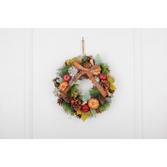 MagicHome Nature pärg, ripats, sügis, oranž, vibusõlm, 30 cm