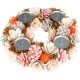 MagicHome Christmas wreath, Advent, pink-orange, 30 cm