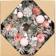 MagicHome Christmas wreath, hanging, pink-orange, 25 cm