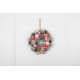 MagicHome Christmas wreath, hanging, pink-orange, 25 cm