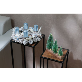 MagicHome jõulupärg, advend, sinine ja valge, 30 cm