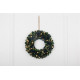MagicHome Christmas wreath, hanging, green-blue-gold, 29 cm