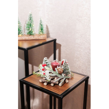 Candle holder MagicHome Christmas, natural, 13x11 cm
