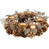 MagicHome Christmas Wreath, Advent, Gold, 30 cm