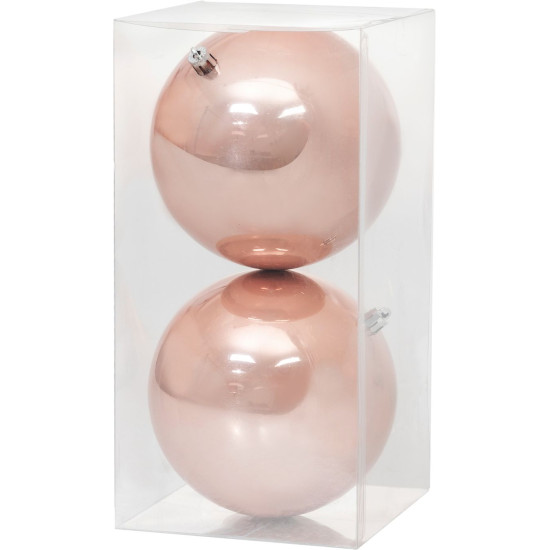 MagicHome jõulupall, 2 tk, roosa, jõulupuule, 12 cm