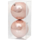 MagicHome jõulupall, 2 tk, roosa, jõulupuule, 12 cm