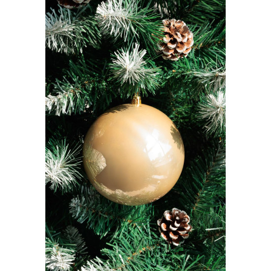 MagicHome Christmas Balls, 2 pcs, gold, for Christmas tree, 12 cm