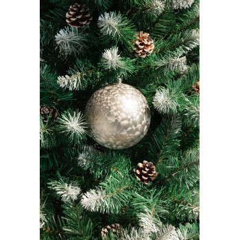 MagicHome Christmas Ball, 2 pcs, taupe, for Christmas tree, 12 cm