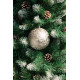 MagicHome Christmas Ball, 2 pcs, taupe, for Christmas tree, 12 cm
