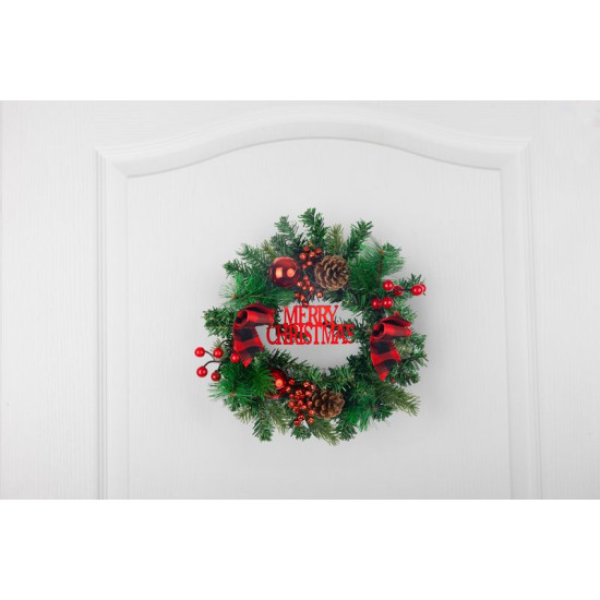 MagicHome Christmas decoration, wreath, diameter 25 cm